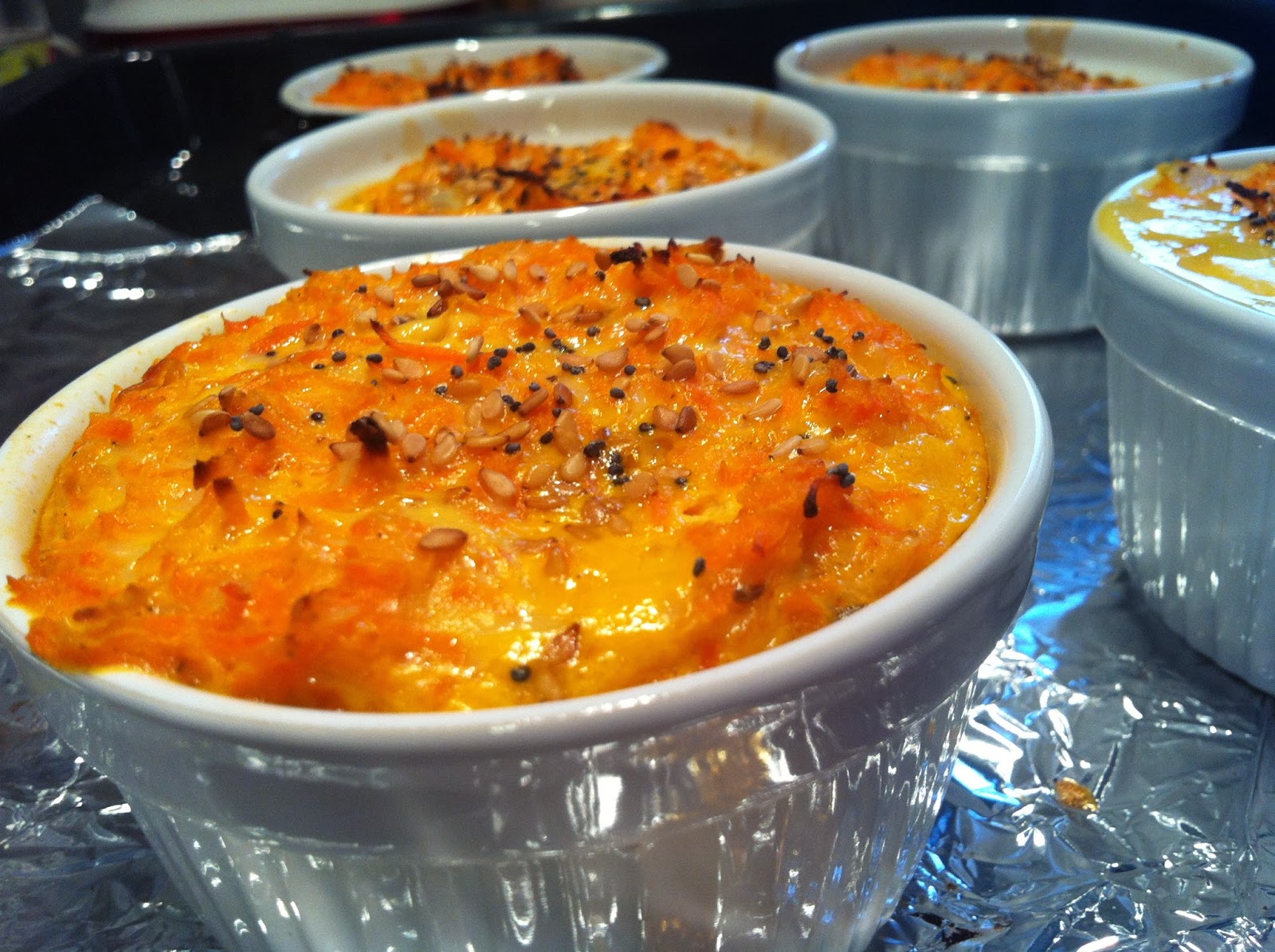 Jenn's cooking Flan aux carottes, curry et cumin